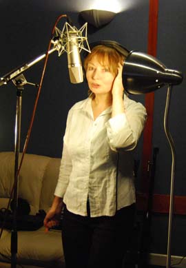 Mary Hopkin recording in Space Studios