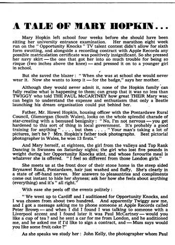 Mary Hopkin Fan Club Page 1