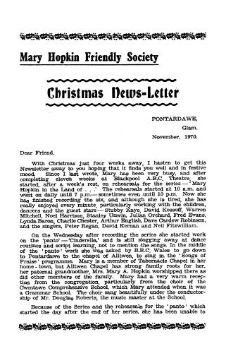 Mary Hopkin Fan Club Page 7